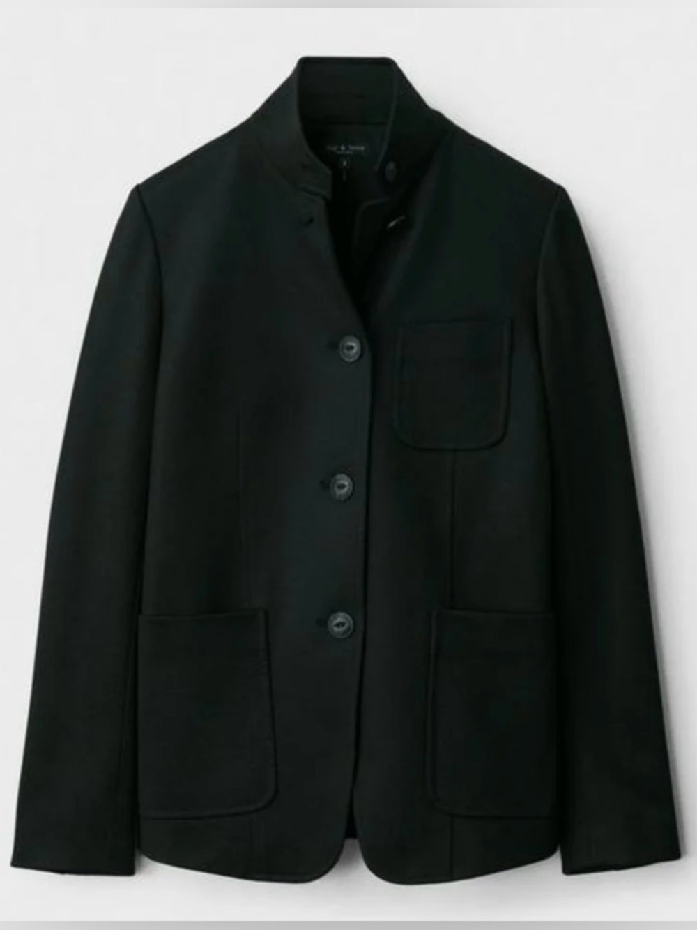Rag & Bone Women’s Black Sid Pique Jacket Blazer Size 4 - Picture 2 of 9